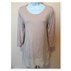 Vince Camuto Pale Pink Angled Tiered Top Small